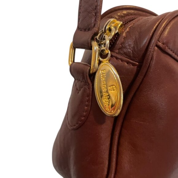 Authentic Vintage Etienne Aigner Burgundy Leather Crossbody Bag - Picture 5 of 9